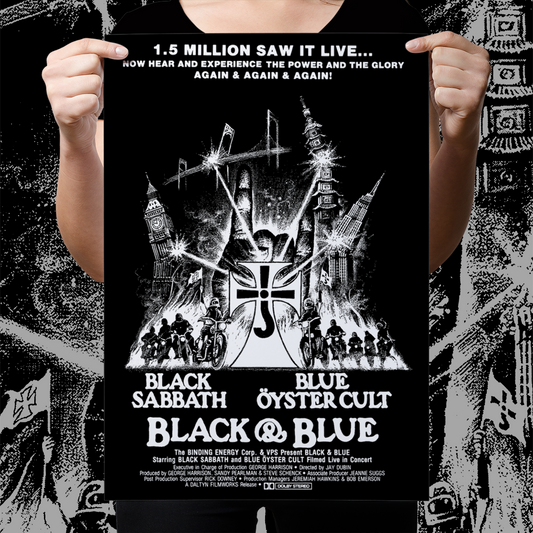 Sabbath & Blue Oyster Cult "Black & Blue" Poster Reprint